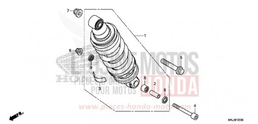 COUSSIN ARRIERE CB1000RAJ de 2018